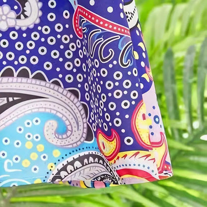 Women's V-Neck Floral Print Dress 3 4 Sleeve Summer Beach Vacation Dress With Pockets