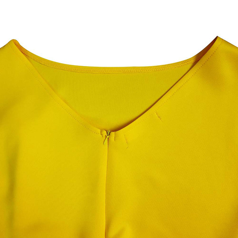 Women's Elegant Ruffle Sleeveless Bodycon Formal Party Cocktail Pencil Midi Dress