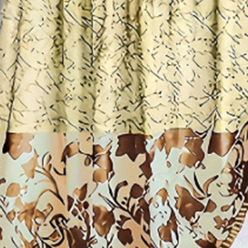 Women's Plus Size Boho Floral Dresses Sleeveless Tiered Pleated Swing Long Sundress