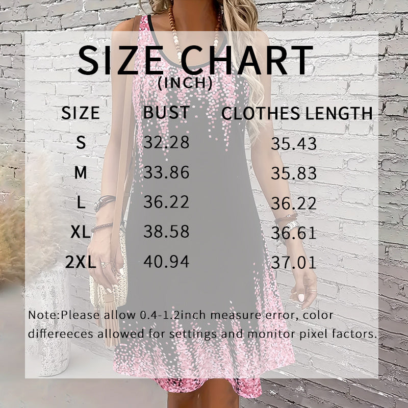 Women's Casual Sundress Summer Beach Dress Graphic Print V Neck Loose Tank Dresses