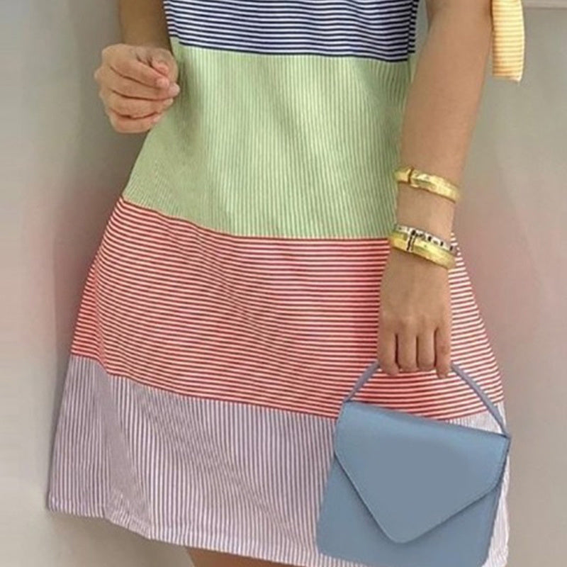 Womens Fashionable Off-Shoulder Slim Dress With Elegant Knot Detail Sexy Spring & Summer Evening Dress