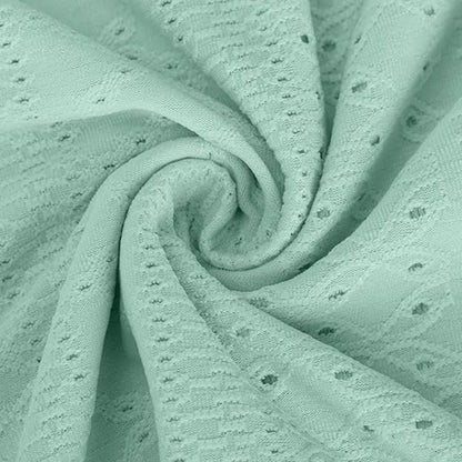 Women's Eyelet V-Neck Maxi Dress Short Sleeve Flowy A-Line Summer Beach Dress